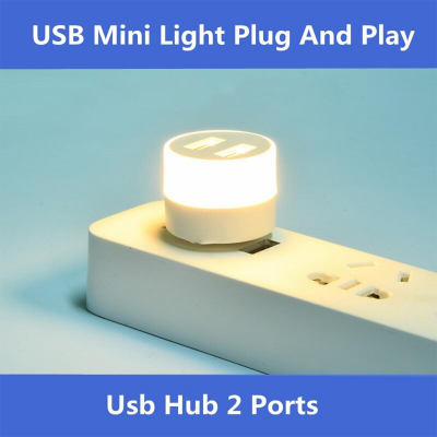 Picture of USB Mini Light Plug And Play Usb Gadgets Hub 2Ports Gift ,Small Book Lamps LED Eye Protection Reading Desk Lighting For Computer