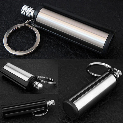 Picture of Portable Metal Waterproof Permanent Lighter Keychain Cotton Core Fire-free Kerosene Gasoline Outdoor Camping Survival Tool