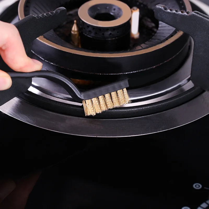 Picture of 3Pcs Kitchen Gas Stove Cleaning Brush Household Gap Brush Wire Brush Decontamination Tool Practical Kitchen Accessories