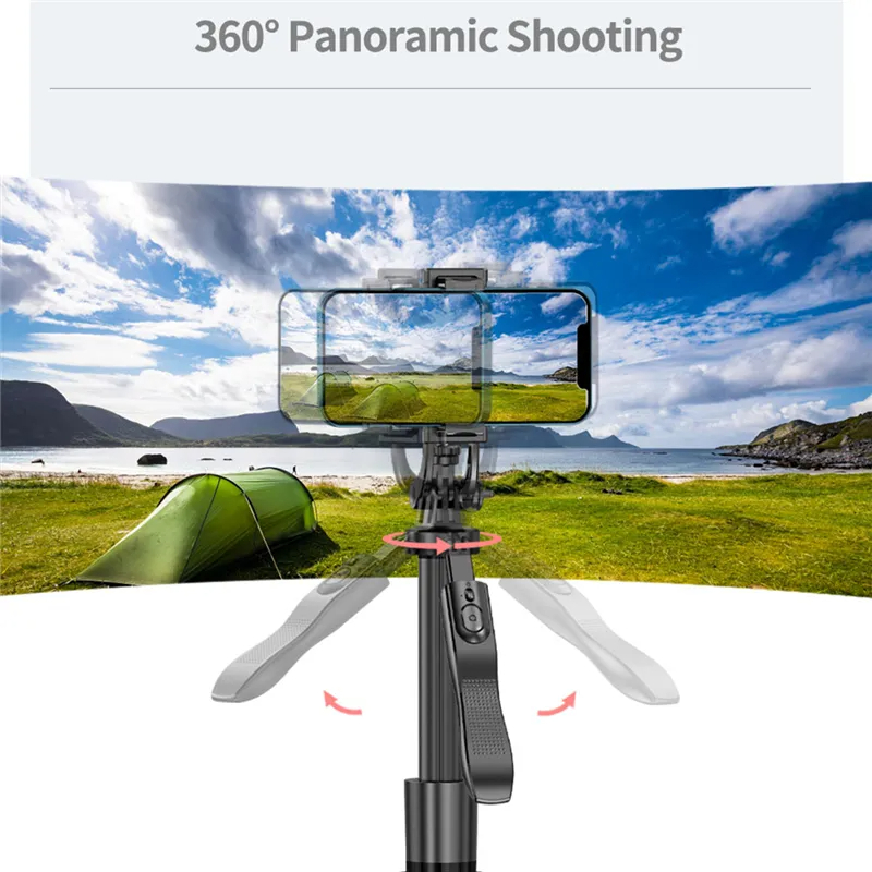 Picture of K28 Long Wireless Selfie Stick Tripod Stand Foldable Monopod With Remote shutter For Smartphones TIKTOK Shooting Live
