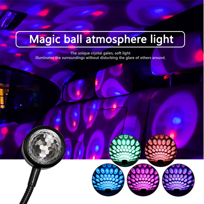 Picture of 9 Modles Car Roof Star Light Interior Led Atmosphere Ambient Projector Usb Decoration Night Light Multicolor Music Control - Table Lamp