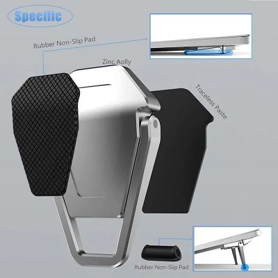 Picture of Metal Foldable Laptop Stand Universal Non-slip Bracket Support for Macbook Pro Air Lenovo Notebook Laptops Mount Holder Feets