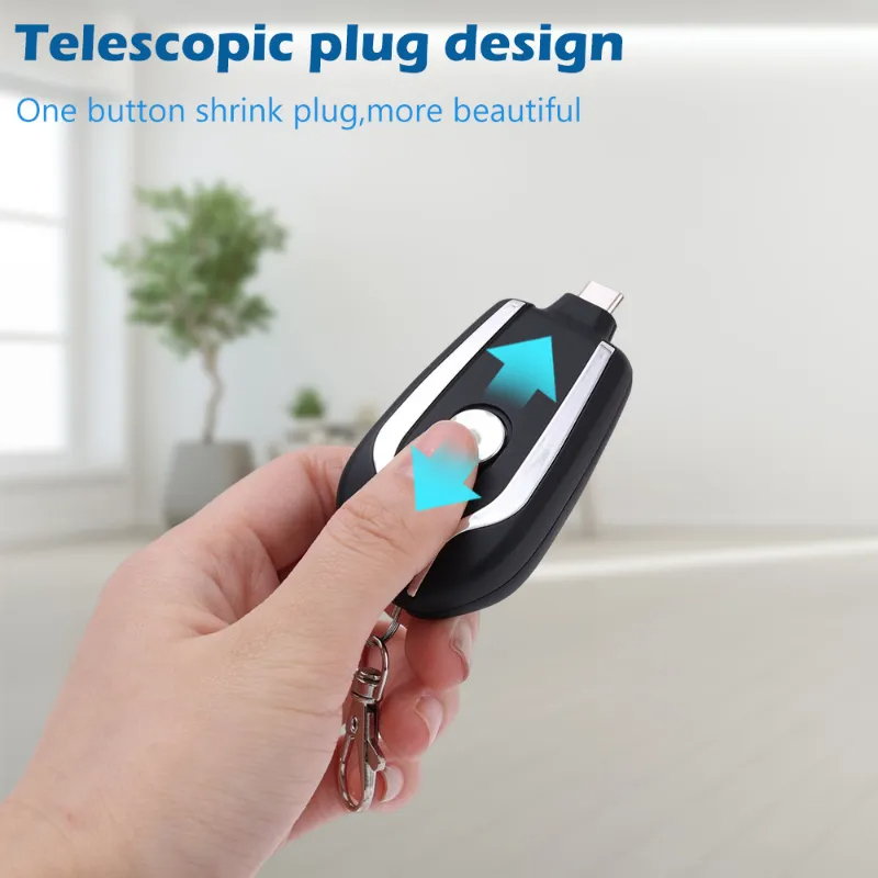 Picture of 1500mAh Portable Keychain Power Bank Fast Charging for Type C Phone Charger External Battery Pack for Emergency Power
