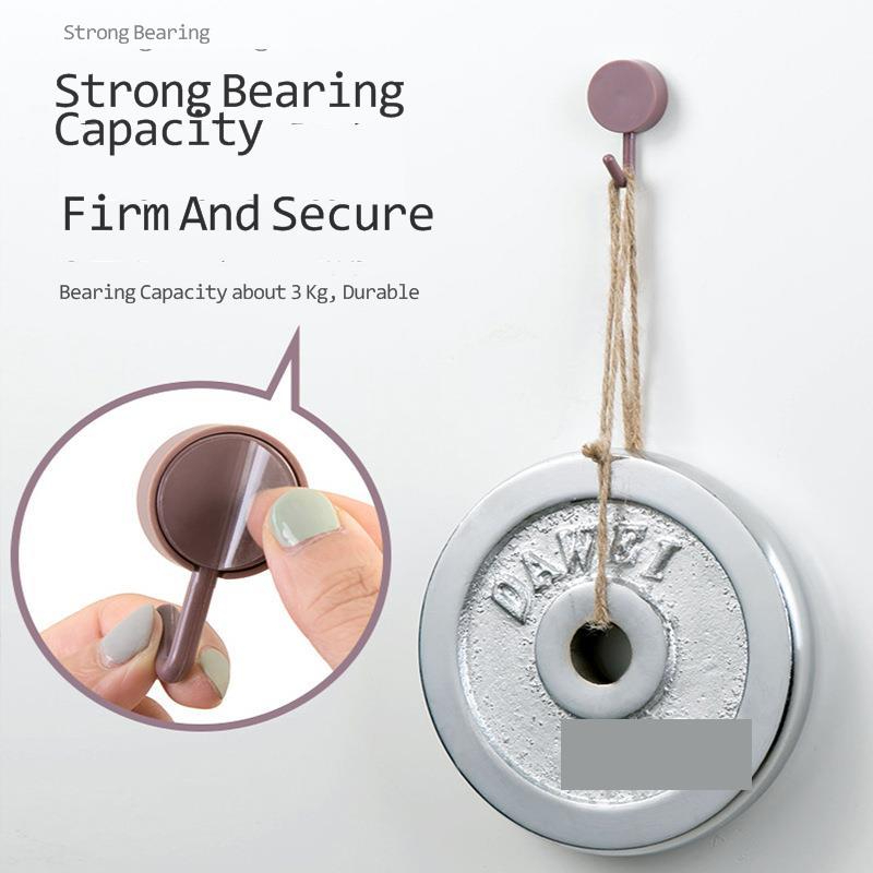 Picture of 10PCS Strong Self Adhesive Hooks Key Storage Hanger for Kitchen Bathroom Door Wall Multi-Function deco