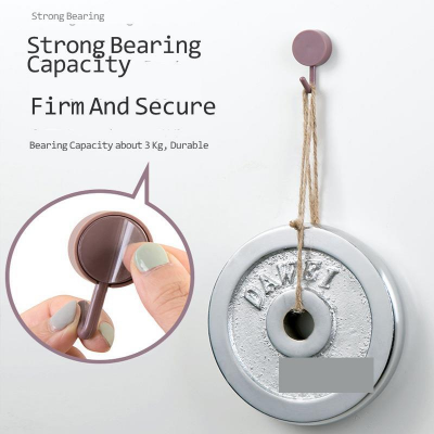 Picture of 10PCS Strong Self Adhesive Hooks Key Storage Hanger for Kitchen Bathroom Door Wall Multi-Function deco