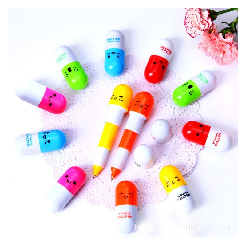 Picture of Cute Kawaii Blue Ink Creative  Ball Ballpoint Pens Ballpen For Office School Writing Supplies Stationery