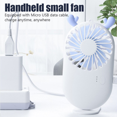 Picture of Summer 1Pc Cute Portable Mini Fan Handheld Usb Chargeable Desktop Fans 3 Mode Adjustable Summer Cooler For Outdoor Travel Office - Charger Fan