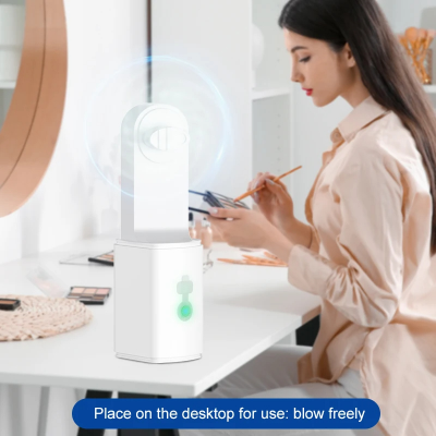 Picture of Pocket Fan With Troch Light Rechargeable Powerful Fan Foldable wing with Torch and Flashlight-D shop