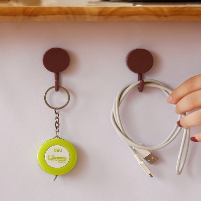 Picture of 10PCS Strong Self Adhesive Hooks Key Storage Hanger for Kitchen Bathroom Door Wall Multi-Function deco