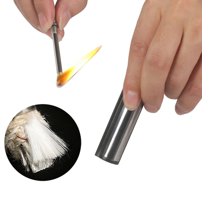 Picture of Portable Metal Waterproof Permanent Lighter Keychain Cotton Core Fire-free Kerosene Gasoline Outdoor Camping Survival Tool