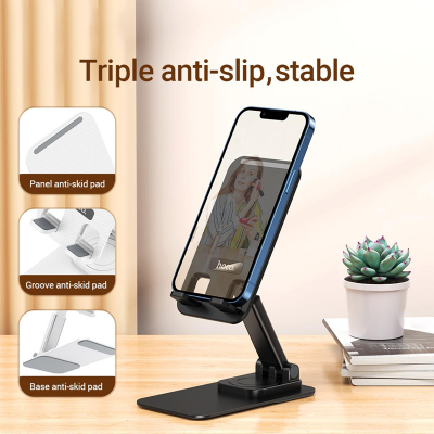 Picture of Desktop Universal Portable Aluminum Alloy Adjustable Phone Holder for Smartphones Office Work Home Tablet