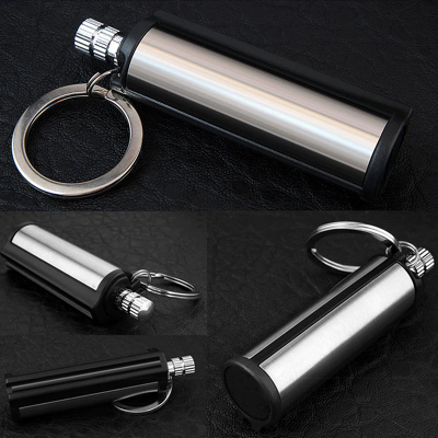 Picture of Portable Metal Waterproof Permanent Lighter Keychain Cotton Core Fire-free Kerosene Gasoline Outdoor Camping Survival Tool