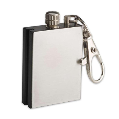 Picture of Gas Lighter Keyring with Kerosene Flame: Metal  Lighter in Compact Size Perfect Smoking Accessory Convenient Keyring Design