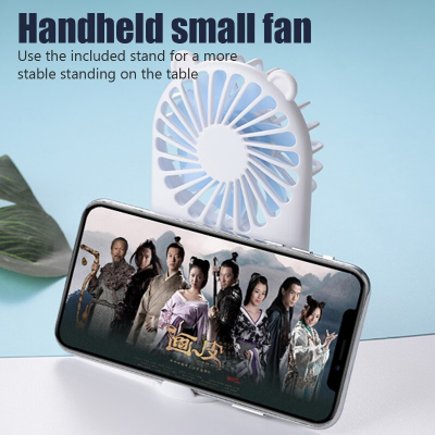Picture of Summer 1Pc Cute Portable Mini Fan Handheld Usb Chargeable Desktop Fans 3 Mode Adjustable Summer Cooler For Outdoor Travel Office - Charger Fan