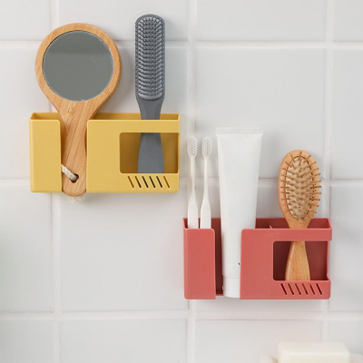 Picture of Mobile Phone Charging Rack Wall-mounted Storage Box Punch-free Organizer Shelf Remote Control Pen Stationery Holder Accessories