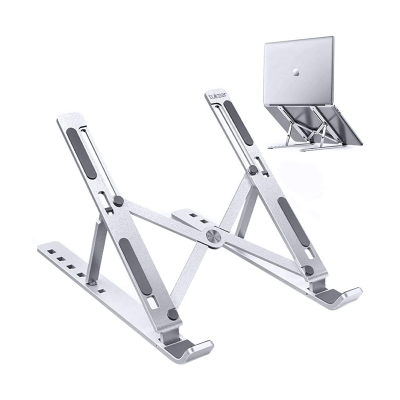 Picture of Aluminum Alloy Foldable Laptop Stand Adjustable Portable Folding Notebook Stand Foldable Laptop Stand - Laptop Table - Laptop Table