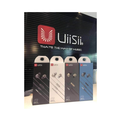 Picture of UiiSii HM13 Wired Noise Cancelling Dynamic Heavy Bass Music Metal In-ear with Mic Earphone - Headphone - Headphone