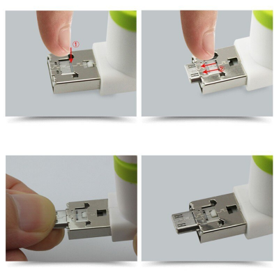 Picture of 2 in 1 Mini Cool Portable 2 in1 Mini Micro USB Mobile Phone Fan Portable Flexible Mini USB Fan for PC Tablets Android SmartphonesowerBank USB Fan Micro USB fans