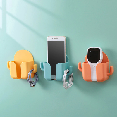 Picture of Multi-function Wall Mounted Organizer Holder, Storage Box, Remote Control, Mobile Phone Plug, Home Charging Shelf