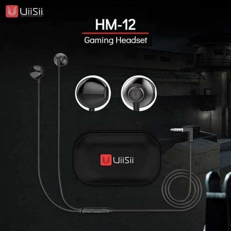 Picture of Uiisii Hm12 Half In-Ear Headset Metal Bass Music Earphone Wired Headphones With Mic And Pouch Bag - Headphone - Headphone - Ear Phone - Earphone - Headphone