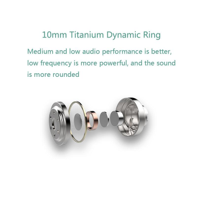 Picture of UiiSii HM13 Wired Noise Cancelling Dynamic Heavy Bass Music Metal In-ear with Mic Earphone - Headphone - Headphone