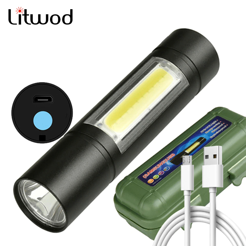 Picture of Geepas Gp-007 Rechargeable Led Flashlight Torch Lamp - Charger Light