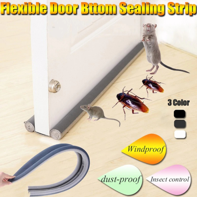 Picture of Windproof Seal Strip Draught Excluder Stopper Door Bottom Guard Double Protector Doorstop Dust-proof Blocker Sealer Soundproof