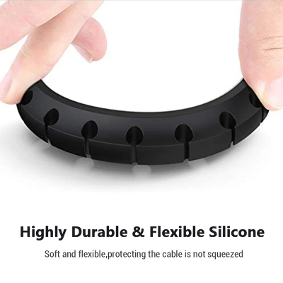 Picture of 5 hole Cable Organizer Silicone USB Cable Winder Desktop Tidy Management Clips Cable Holder for Mouse Headphone Wire Organizer