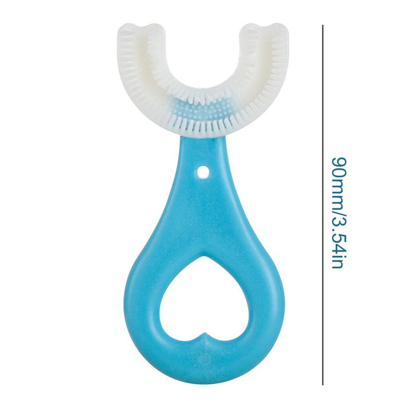 Picture of Children Toothbrush U-Shape Baby Toothbrush With Handle Silicone Oral Care Cleaning Brush For Kids Supplies