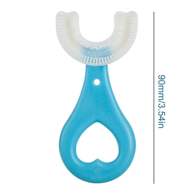 Picture of Children Toothbrush U-Shape Baby Toothbrush With Handle Silicone Oral Care Cleaning Brush For Kids Supplies