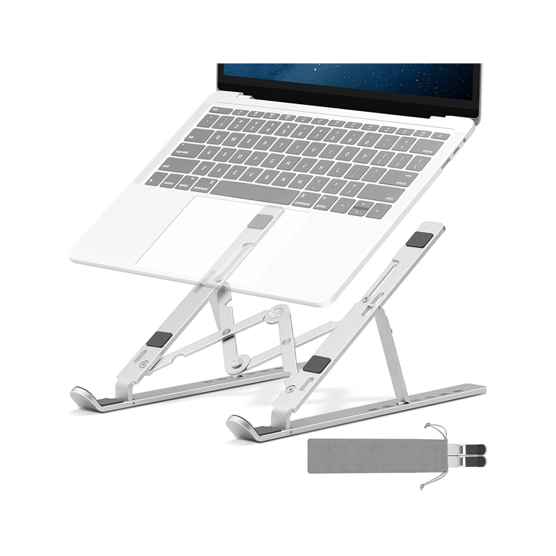 Picture of Aluminum Alloy Foldable Laptop Stand Adjustable Portable Folding Notebook Stand Foldable Laptop Stand - Laptop Table - Laptop Table
