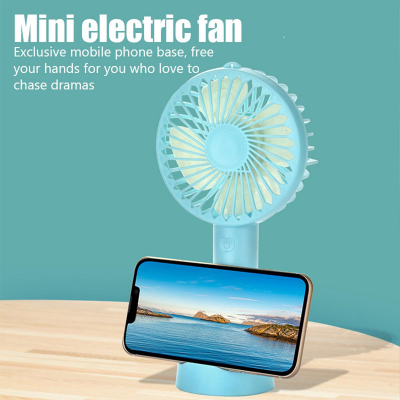 Picture of Portable USB Mini Fan Handheld Wind Power With Mobile Phone Holder Office dormitory USB Mini Handheld Fan
