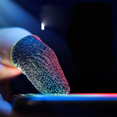 Picture of 5Pair/ 10 Pcs Gaming Finger Sleeve Game Controller Sweatproof Gloves Breathable Fingertips For Mobile Games Touch Screen Finger Cots Cove