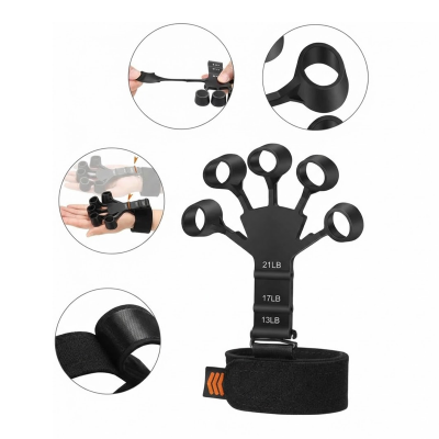 Picture of Silicone Hand Grip Device Finger Exerciser
 Strengthener Stretcher- Lifestyle Mall