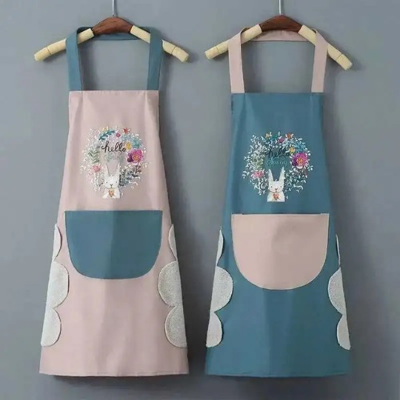 Picture of Waterproof Kitchen Apron Apron Kitchen Cooking 
And Washing Dishes Big Pocket Housework Apron Good Effect And Easy To Use