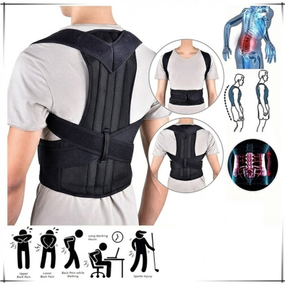 Picture of Fully Adjustable Magnetic Orthopedic Posture 
Corrector For Men Women Corset Upper Lower Relief Back Brace Belt Lumbar Support