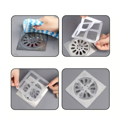 Picture of Drain Strainer Cover For Hair Stopper
, Disposable Shower Drain Hair Catcher, Disposable Hair Catchers For Shower, Floor Si -