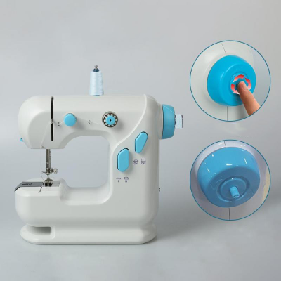 Picture of 306 Portable Dual Speed Mini Sewing Machine 
Double Thread & Speed with Cutter & Light Auto-rewind Foot Pedal 