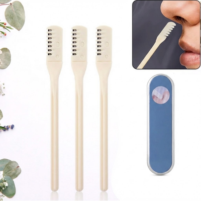 Picture of Nose Hair Cleaner 3Pcs Double Head 
Nose Hair Trimer 