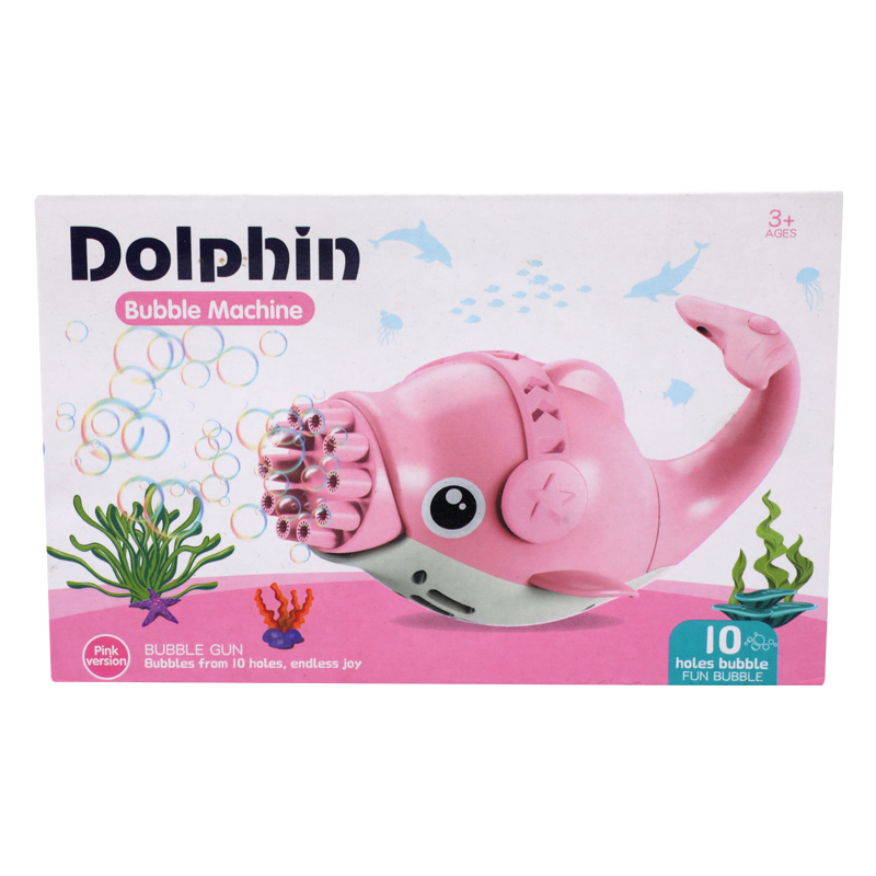 Picture of 10-Hole Dolphin Bubble Machine Gun – Pink Version