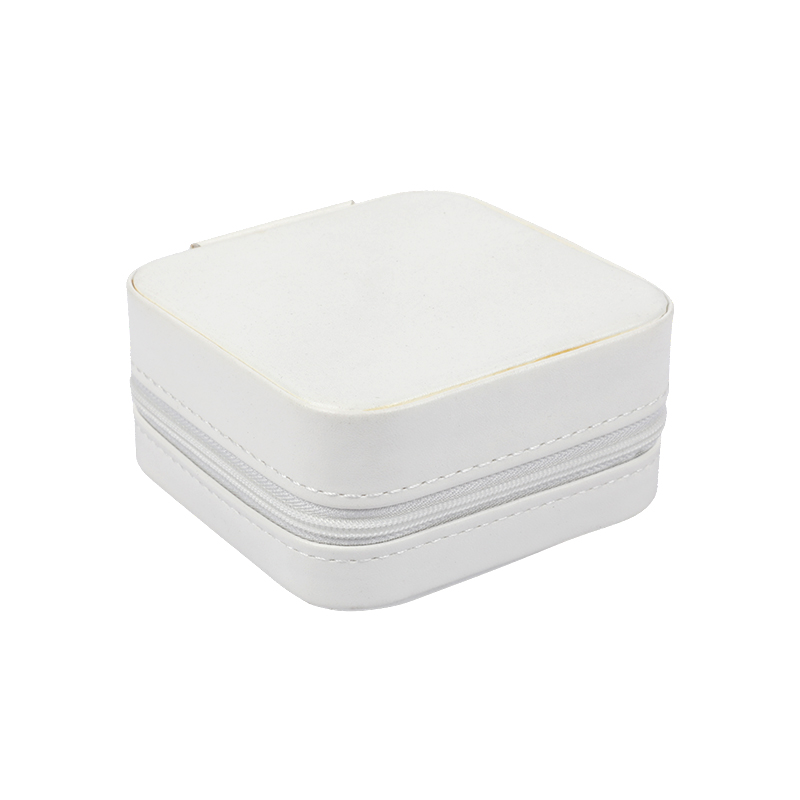 Picture of Compact Travel Jewelry Box with Mirror and Zipper Closure (Multi Color)