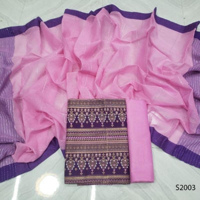 Picture of Premium  Quality Unstitch 3 Pieces