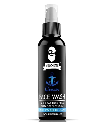 Picture of Muuchstac Ocean Face Wash for Men | Fight Acne & Pimples, Brighten Skin, Clears Dirt, Oil Control, Refreshing Feel - Multi-Action Formula (100 ml)