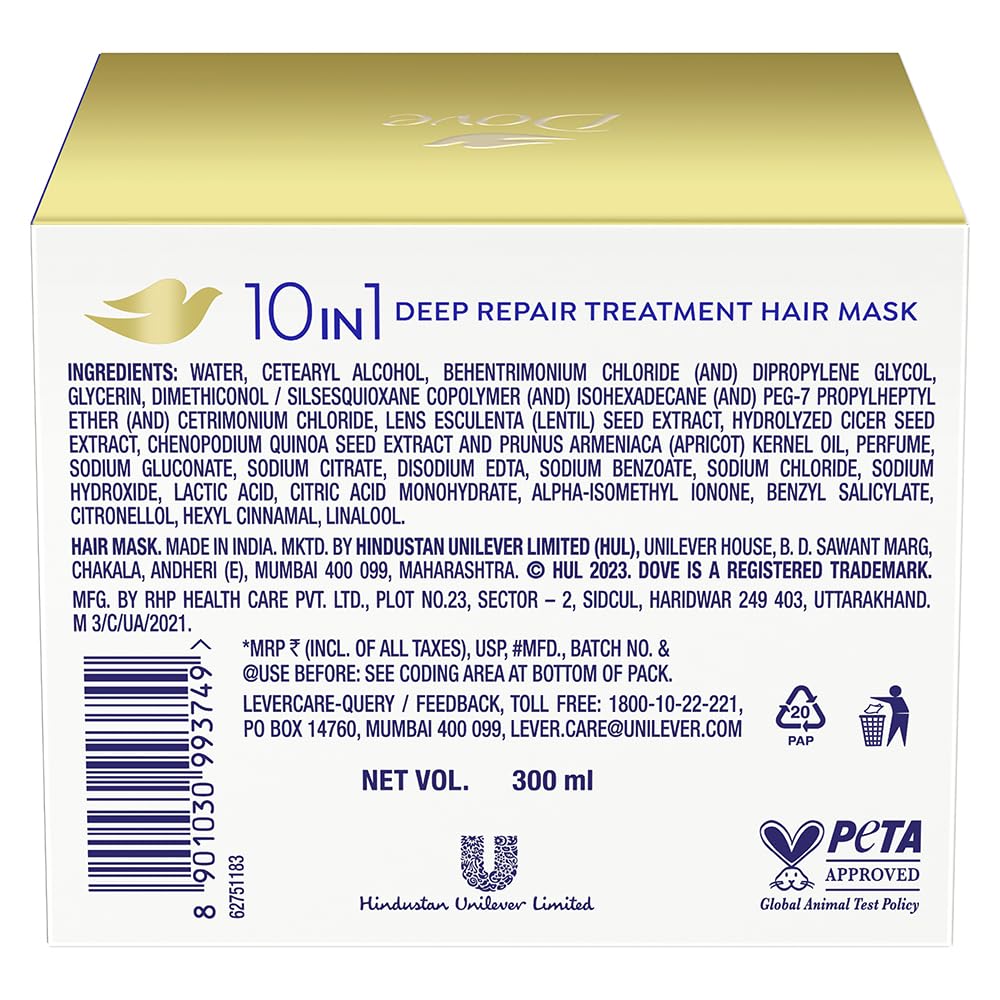 Picture of Dove Deep Repair Treatment Hair Mask 300ml