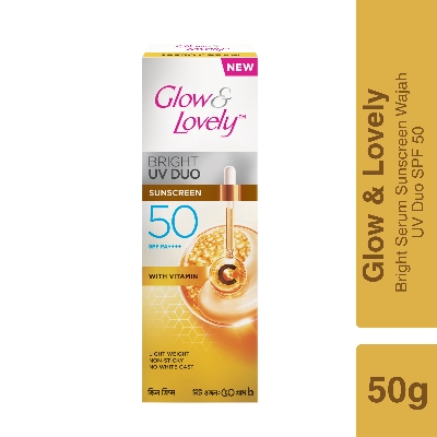 Picture of Glow & Lovely Bright Serum Sunscreen UV DUO SPF50 50g