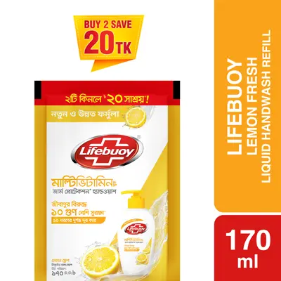 Picture of Lifebuoy Handwash (Soap) Lemon Fresh Refill 170ml (Combo Pack)