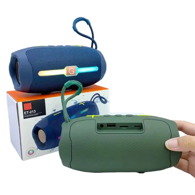 Picture of ET-213 Portable Speaker Deep Bass Wireless with FM Radio LED Colorful Light DJ Party Bluetooth Loud Speakers Hand-held Subwoofer