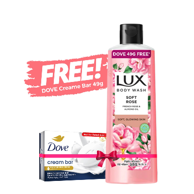 Picture of Lux Body Wash French Rose & Almond 245ml (Dove 49g Free)