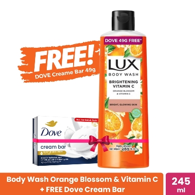 Picture of Lux Body Wash Orange Blossom & Vitamin C 245ml (Dove 49g Free)