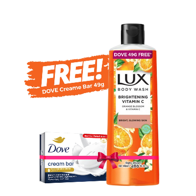 Picture of Lux Body Wash Orange Blossom & Vitamin C 245ml (Dove 49g Free)